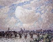 Emile Claus Waterloo Bridge in the Sun painting